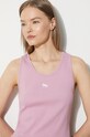 Maison Kitsuné cotton top Baby Fox Patch Ribbed Tank Top MW00121KJ0125 pink