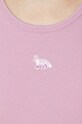 Maison Kitsuné cotton top Baby Fox Patch Ribbed Tank Top MW00121KJ0125