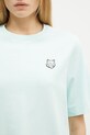 Бавовняна футболка Maison Kitsuné Bold Fox Head Patch Comfort бірюзовий MW00127KJ0119