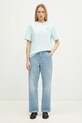 Бавовняна футболка Maison Kitsuné Bold Fox Head Patch Comfort MW00127KJ0119 бірюзовий