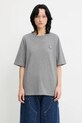 Maison Kitsuné t-shirt bawełniany Bold Fox Head Patch Comfort szary MW00127KJ0119