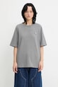 Maison Kitsuné t-shirt in cotone Bold Fox Head Patch Comfort grigio MW00127KJ0119