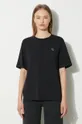 μαύρο Βαμβακερό μπλουζάκι Maison Kitsuné Bold Fox Head Patch Comfort Γυναικεία