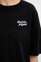 Maison Kitsuné t-shirt bawełniany Handwriting Comfort czarny MW00126KJ0119