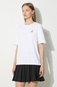 Хлопковая футболка Maison Kitsuné Speedy Fox Patch Comfort Tee Shirt белый MW00119KJ0008