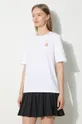 білий Бавовняна футболка Maison Kitsuné Speedy Fox Patch Comfort Tee Shirt