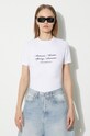 VETEMENTS t-shirt 4 Seasons Embroidered Logo Fitted T-Shirt white WE64TR620W