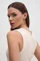 Tommy Hilfiger top z elastanem beżowy WW0WW41201