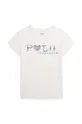 beżowy Polo Ralph Lauren t-shirt bawełniany dziecięcy Dziewczęcy
