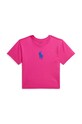 Дитяча бавовняна футболка Polo Ralph Lauren аплікація рожевий 313925930002