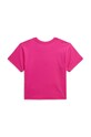 Dětské bavlněné tričko Polo Ralph Lauren 313925930002 růžová SS24