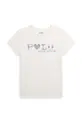 бежевий Дитяча бавовняна футболка Polo Ralph Lauren Для дівчаток