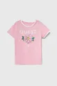рожевий Дитяча футболка Guess Для дівчаток