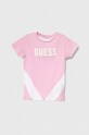 Дитяча бавовняна футболка Guess бавовна рожевий J4RI14.K8HM4.PPYH