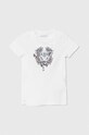 Guess t-shirt dziecięcy aplikacja biały J4RI19.K6YW4.PPYH