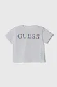 білий Бавовняна футболка Guess Для дівчаток