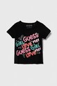 Guess t-shirt dziecięcy z elastanem czarny K4RI03.K6YW4.PPYH