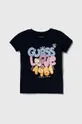 σκούρο μπλε Παιδικό μπλουζάκι Guess Για κορίτσια