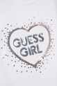 Djevojčice Dječja majica kratkih rukava Guess K4RI25.K6YW4.PPYH bijela