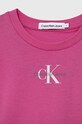 Dievča Detské bavlnené tričko Calvin Klein Jeans IG0IG01470.104.116.PPYH ružová