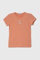 Calvin Klein Jeans t-shirt bawełniany dziecięcy nadruk pomarańczowy IG0IG01470.128.176.PPYH