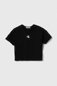 Calvin Klein Jeans t-shirt bawełniany dziecięcy nadruk czarny IG0IG02136.116.PPYH