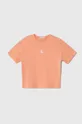 πορτοκαλί Παιδικό βαμβακερό μπλουζάκι Calvin Klein Jeans Για κορίτσια