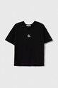 Детская хлопковая футболка Calvin Klein Jeans хлопок чёрный IG0IG02136.128.176.PPYH