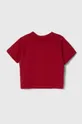Παιδικό βαμβακερό μπλουζάκι Calvin Klein Jeans μπορντό