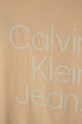 DÍVKA Dětské bavlněné tričko Calvin Klein Jeans IG0IG02346.PPYH béžová