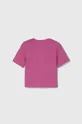 Дитяча бавовняна футболка Calvin Klein Jeans рожевий