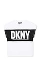 Dětské bavlněné tričko Dkny kulatý bílá D60098.156.162