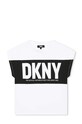 Dětské bavlněné tričko Dkny kulatý bílá D60098.156.162