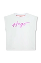 bianco HUGO t-shirt in cotone per bambini Ragazze