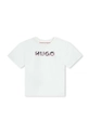 bianco HUGO t-shirt in cotone per bambini Ragazze