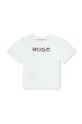 белый Детская хлопковая футболка HUGO Для девочек