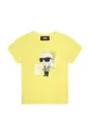 Otroška kratka majica Karl Lagerfeld rumena