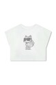 Karl Lagerfeld tricou de bumbac pentru copii print alb Z30113.114.150