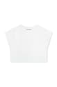 Karl Lagerfeld tricou de bumbac pentru copii Z30113.114.150 alb SS24