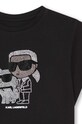 Дівчинка Дитяча бавовняна футболка Karl Lagerfeld Z30113.114.150 чорний