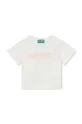 белый Детская хлопковая футболка Kenzo Kids Для девочек