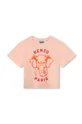 рожевий Дитяча бавовняна футболка Kenzo Kids Для дівчаток