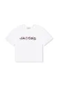 bela Otroška bombažna kratka majica Marc Jacobs Dekliški
