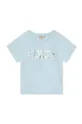 niebieski Michael Kors t-shirt bawełniany dziecięcy Dziewczęcy