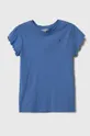 niebieski Tommy Hilfiger t-shirt dziecięcy Dziewczęcy