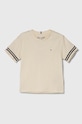Tommy Hilfiger t-shirt bawełniany dziecięcy bawełna beżowy KG0KG07743.PPYH