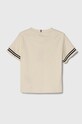 Tommy Hilfiger t-shirt bawełniany dziecięcy KG0KG07743.PPYH beżowy SS24