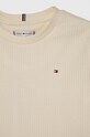 Dziewczynka Tommy Hilfiger t-shirt bawełniany dziecięcy KG0KG07743.PPYH beżowy
