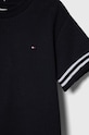 Otroška bombažna kratka majica Tommy Hilfiger KG0KG07743.PPYH mornarsko modra SS24