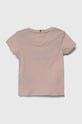 Tommy Hilfiger t-shirt bawełniany dziecięcy KG0KG05242.74.122.PPYH różowy SS24
